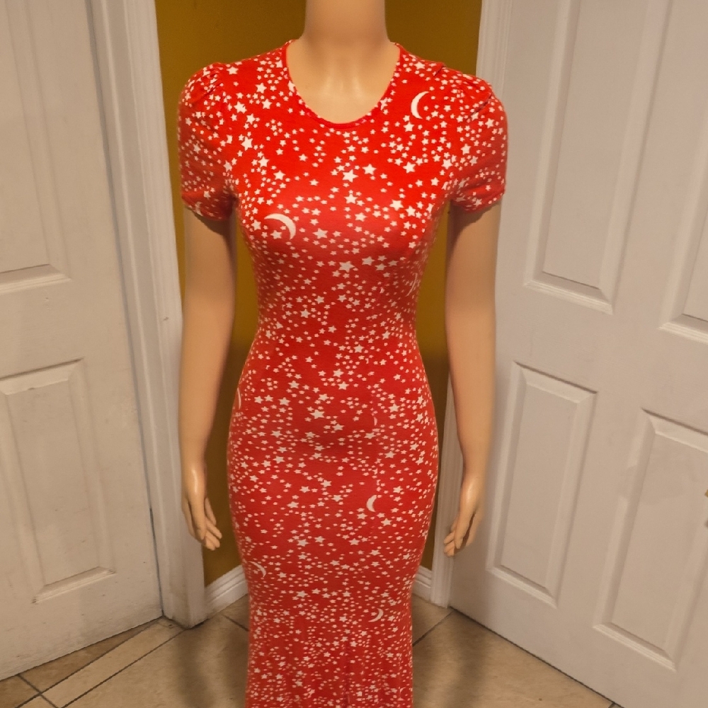 ASOS Red Celestial Midi Dress